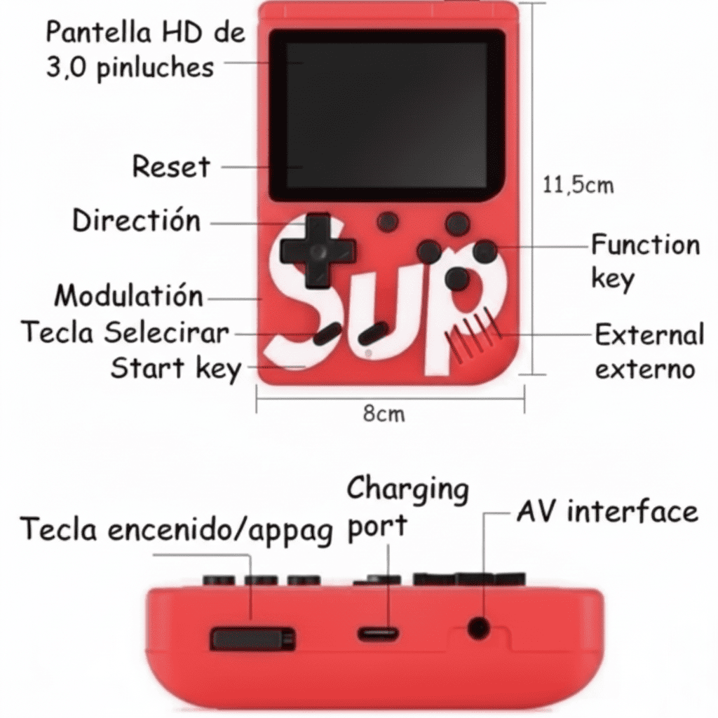 Consola GAMEBOY con 500 juegos