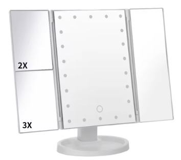 Espejo de maquillaje con LED