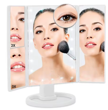 Espejo de maquillaje con LED