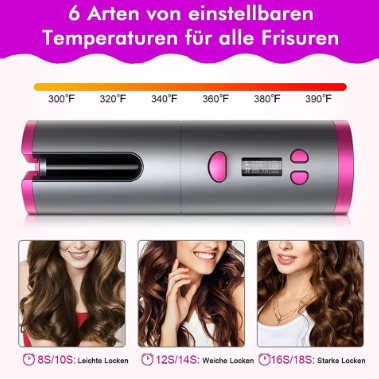 Moldeador automático de cabello sin cable